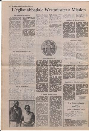 Le Soleil de Colombie, October 22, 1982, page 14