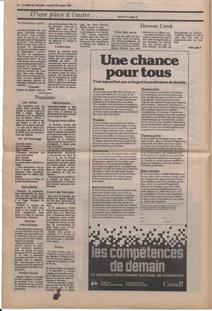Le Soleil de Colombie, October 22, 1982, page 6