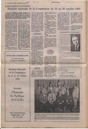 Le Soleil de Colombie, October 22, 1982, page 4