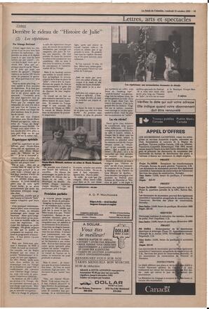 Le Soleil de Colombie, October 15, 1982, page 15