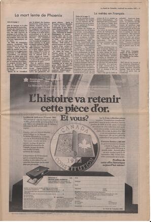 Le Soleil de Colombie, October 1, 1982, page 5