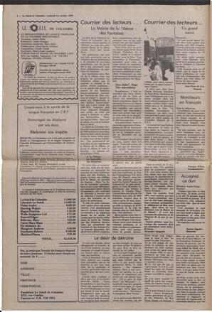 Le Soleil de Colombie, October 1, 1982, page 2