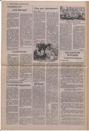 Le Soleil de Colombie, August 20, 1982, page 4