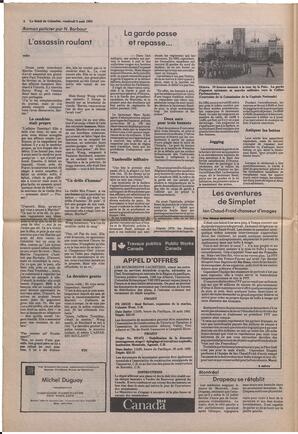 Le Soleil de Colombie, August 6, 1982, page 4