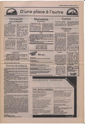 Le Soleil de Colombie, August 6, 1982, page 3
