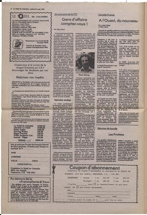 Le Soleil de Colombie, August 6, 1982, page 2