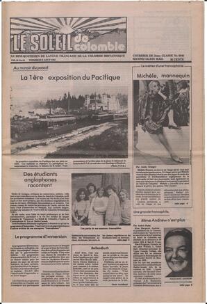 Le Soleil de Colombie, August 6, 1982, page 1