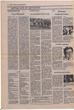 Le Soleil de Colombie, July 30, 1982, page 12
