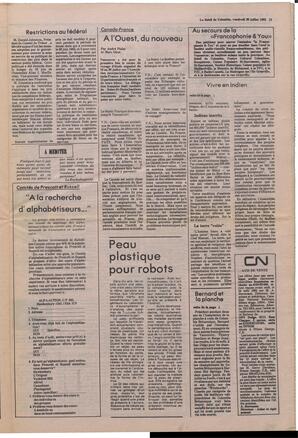 Le Soleil de Colombie, July 30, 1982, page 11