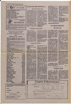 Le Soleil de Colombie, July 30, 1982, page 2
