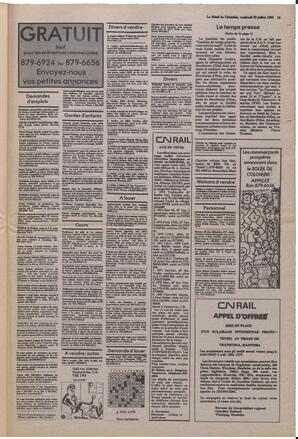 Le Soleil de Colombie, July 23, 1982, page 15