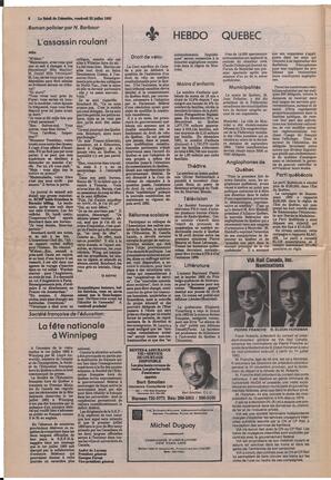 Le Soleil de Colombie, July 23, 1982, page 6