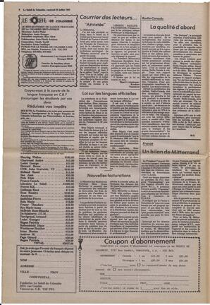 Le Soleil de Colombie, July 23, 1982, page 2