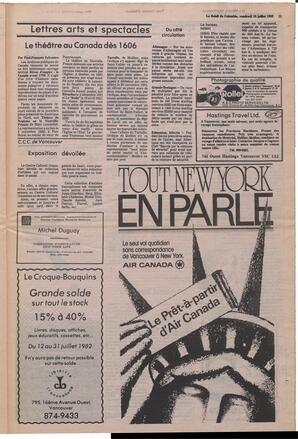 Le Soleil de Colombie, July 16, 1982, page 11