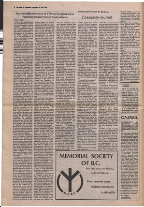 Le Soleil de Colombie, June 25, 1982, page 6