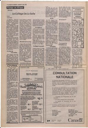 Le Soleil de Colombie, June 11, 1982, page 4