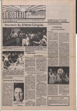 Le Soleil de Colombie, June 4, 1982, page 1