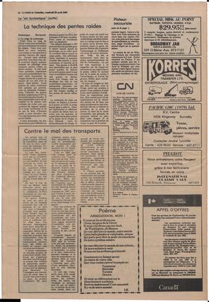 Le Soleil de Colombie, April 23, 1982, page 16