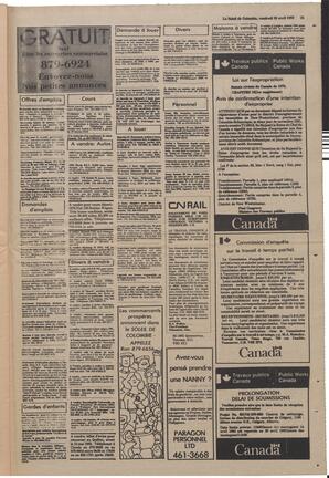 Le Soleil de Colombie, April 23, 1982, page 15