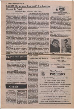 Le Soleil de Colombie, April 16, 1982, page 6
