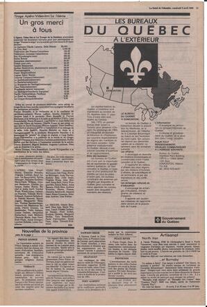 Le Soleil de Colombie, April 9, 1982, page 17