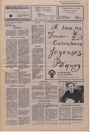Le Soleil de Colombie, April 9, 1982, page 5