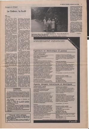 Le Soleil de Colombie, April 2, 1982, page 7