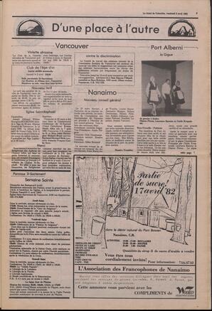 Le Soleil de Colombie, April 2, 1982, page 3