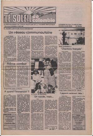 Le Soleil de Colombie, April 2, 1982, page 1