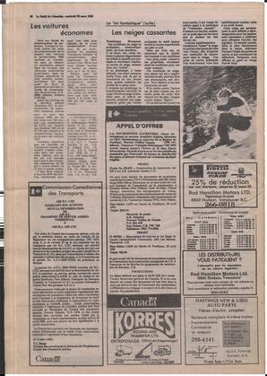 Le Soleil de Colombie, March 26, 1982, page 20