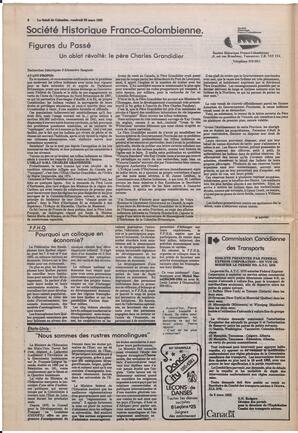 Le Soleil de Colombie, March 26, 1982, page 6