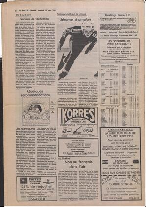 Le Soleil de Colombie, March 12, 1982, page 20