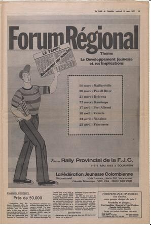 Le Soleil de Colombie, March 12, 1982, page 13