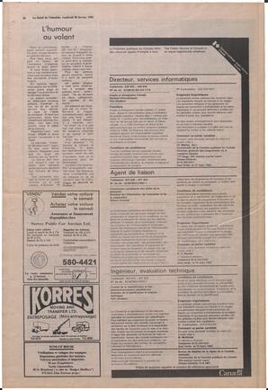 Le Soleil de Colombie, February 26, 1982, page 20