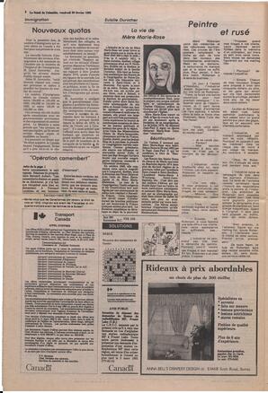 Le Soleil de Colombie, February 26, 1982, page 8