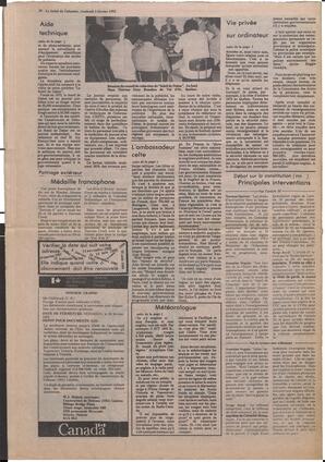 Le Soleil de Colombie, February 5, 1982, page 16