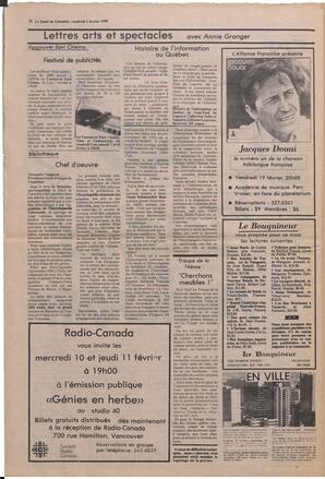 Le Soleil de Colombie, February 5, 1982, page 12