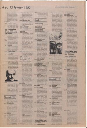 Le Soleil de Colombie, February 5, 1982, page 9