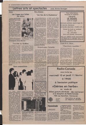 Le Soleil de Colombie, January 29, 1982, page 12