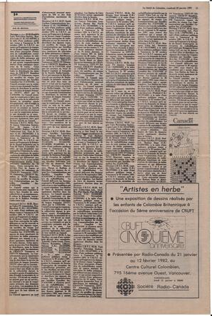Le Soleil de Colombie, January 22, 1982, page 11