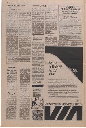 Le Soleil de Colombie, January 15, 1982, page 4