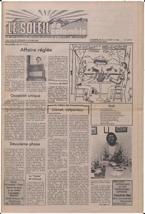 Le Soleil de Colombie, January 8, 1982, page 1