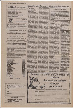 Le Soleil de Colombie, December 11, 1981, page 2