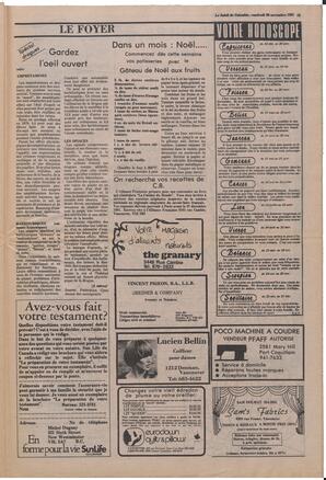 Le Soleil de Colombie, November 20, 1981, page 13