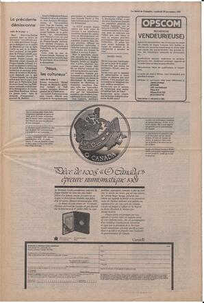 Le Soleil de Colombie, November 20, 1981, page 11