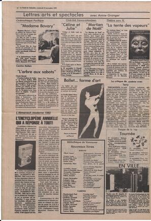 Le Soleil de Colombie, November 13, 1981, page 12