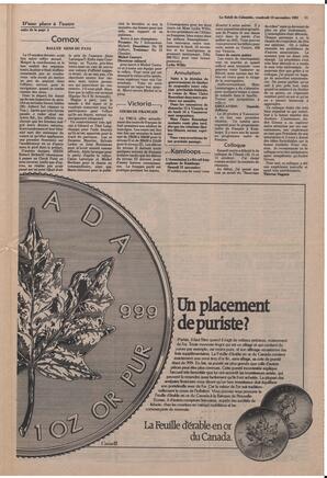 Le Soleil de Colombie, November 13, 1981, page 11