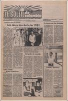Le Soleil de Colombie, October 30, 1981