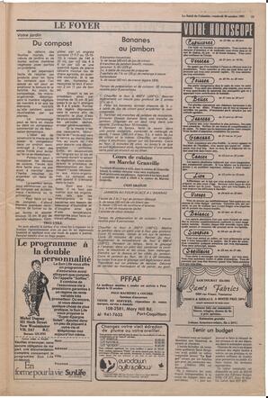 Le Soleil de Colombie, October 30, 1981, page 13