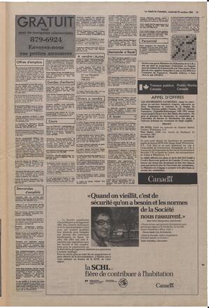 Le Soleil de Colombie, October 23, 1981, page 15